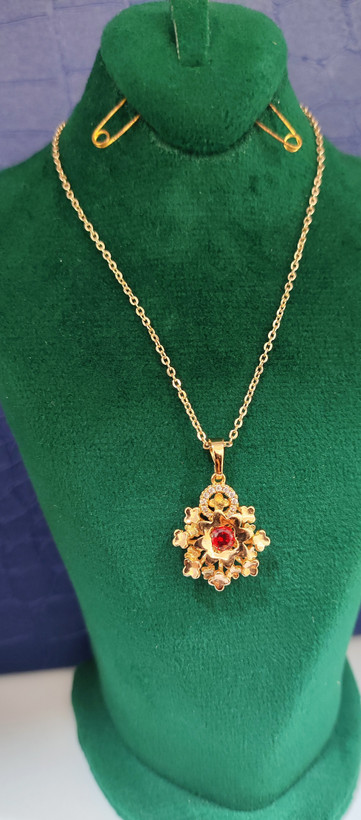پلاک طرح گل ژوپینگ آبکاری طلای۱۸عیار